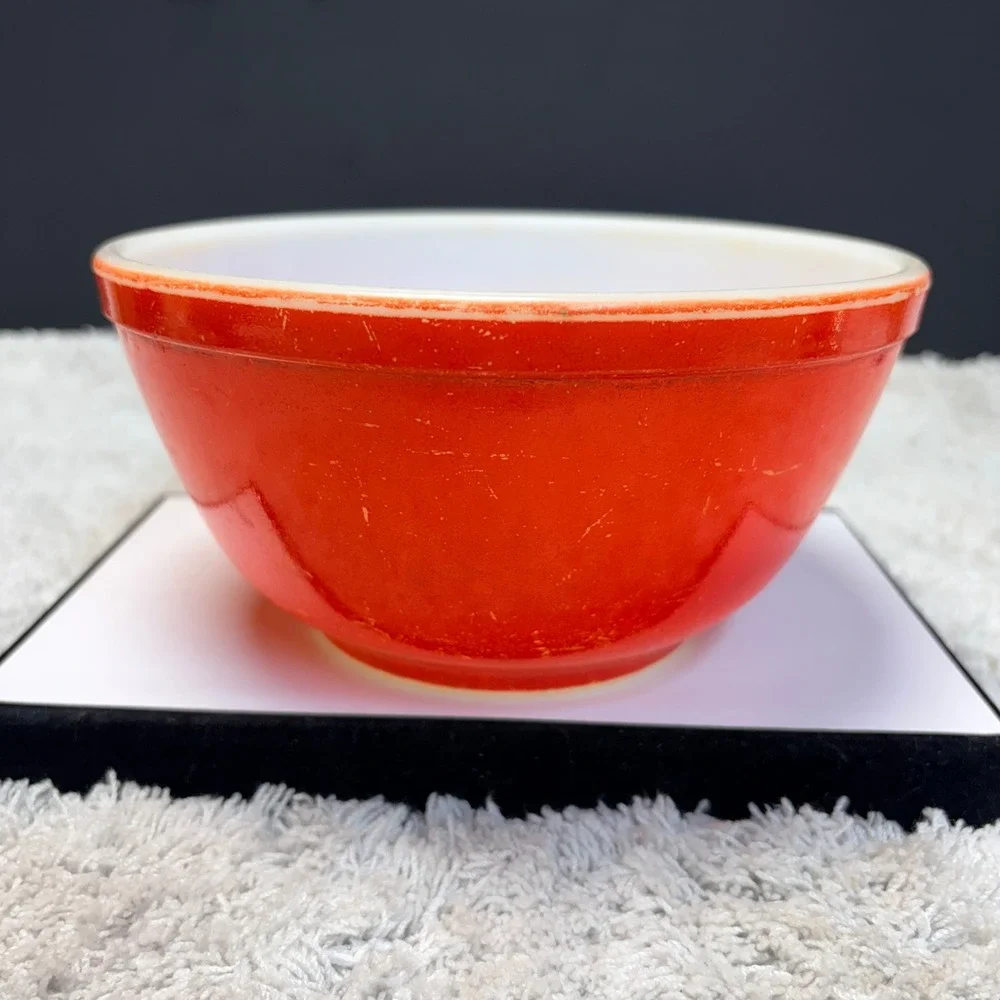 Vintage Pyrex Primary Red  Mixing Bowl 8.5